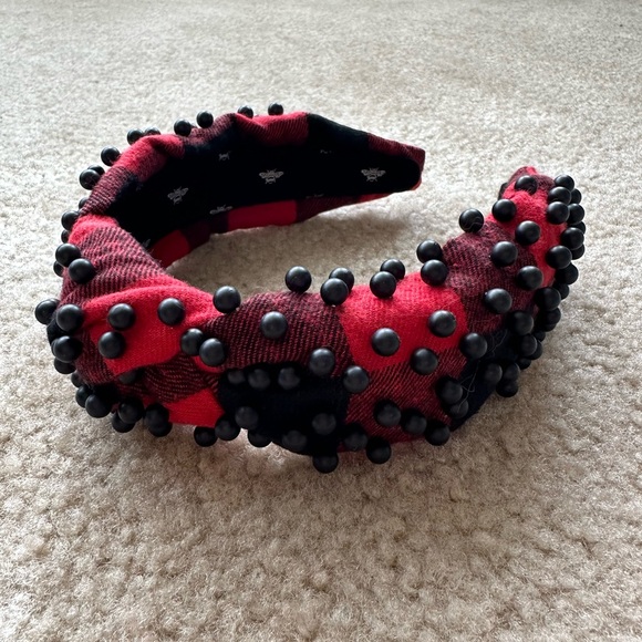 NWOT CosaBella Buffalo Plaid with Black  Pearls - Picture 3 of 8